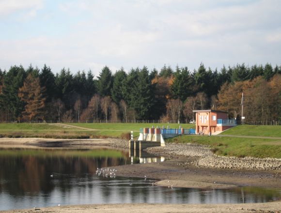 Blick auf das Auslaufbauwerk des NLWKN